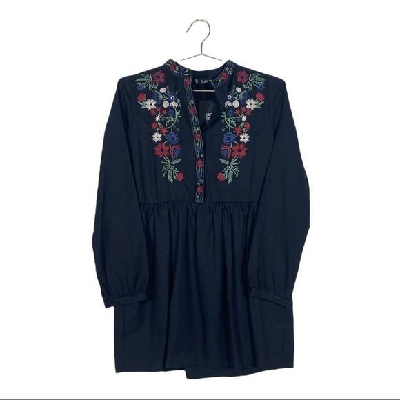 NWT Suem Boho Embroidered Cotton Top - Picture 1 of 4